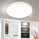 Matane Deckenlampe LED Deckenleuchte Flach 18W, 3 stufen Dimmbar, 3000K/4000K/5000K, 1800LM Ultradünn Badezimmer Lampe für Flur, Küche, Bad, Balkon, Keller, Rund 22cm
