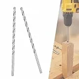 2 Stück 200MM x 6MM Spiralbohrer Hss Bohrer Set,Extra Lange Hss Direkt Schaft Bohrer Bit (6MM)