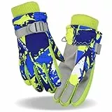 Fengzio Skihandschuhe für Kinder wasserdichte und Winddichte Winterhandschuhe Warm Sporthandschuhe Snowboard Handschuhe für Outdoor-Sport in Winter Fahrradhandschuhe Warme Handschuhe