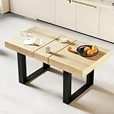 GRAVFORCE Esstisch ausziehbar für 2-6 Personen Esszimmertisch Küchentisch 120-160cm Moderner Schlichter Dining Table Hochfeste Großer Tisch für Wohnzimmer Esszimmer Wohnung