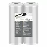 Vakuumierbeutel Rollen Vakuumierfolie 28/28x600cm(12m), Profi- Folienrollen Vakuumierer Lebensmittel Rolle BPA-frei, stark & reißfest, für alle Vakuumierer & Sous Vide