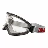 3M Vollsicht-Schutzbrille Serie 2890, abgedichtet, Anti-Fog-Beschichtung, transparentes Acetatglas, 2890SA, Klar