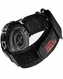 MEGALITH 22mm Nylon Armband für Herren Ersatz: Klettverschluss Uhrenarmband mit Schnellverschluss Kompatibel mit Smartwatch und Armbanduhr - Sport Verstellbares Uhrenarmbänder Schwarz