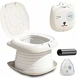 auvstar Töpfchen Falttoilette Kinder,Tragbare Kinder Reise Töpfchen,Baby Kindertoilette,Tragbarer töpfchensitz Tragbar Reise WC kinder Reisetoilette kinder faltbares für Drinnen und Draußen