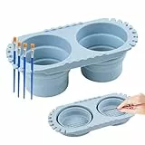 jinminamz Wasserfarben Becher, Pinselaufbewahrung, Faltbar Pinselbecher, Wasserbecher für Pinsel Schule Silikon, Tragbarer Malpinsel-Wascheimer, Pinselhalter für ölbilder Aquarelle