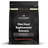 Protein Works - Diet Meal Replacement Extreme | 200 Kalorien pro Trinkmahlzeit | Diät Trinkmahlzeit | Abnehm Shake | 16 Servings | Erdbeer-Sahne | 1kg