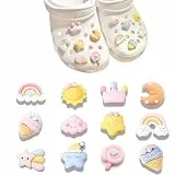 JOOTUEPO 12 Stück Schuh Charms für Clogs, Crocs Anstecker, Schuhschmuck, Shoe Schuhanstecker, für Crocs Anstecker Glitzer, Schuhanhänger, für Charms Glitzer, PVC Shoe Charm für Mädchen Frauen Kinder