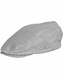 bugatti Herren Flatcap Nadelstreifen Sommer Schirmmütze verstellbar 70% Baumwolle | 18 x 26 cm Navy