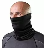 TODO Universal Schlauchschal Winter Halstuch für Laufen Radsport Herren Damen Multifunktionstuch Halswärmer Warm Fleece Winddicht Ski Nackenwärmer Fussball Schwarz (Schwarz - ns1)
