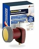 SCHWAIGER Single LNB digital Sun Protect I Low Noise Blockconverter für 1 Teilnehmer I extrem wetterfest & geeignet für Multifeedanlagen I SAT-Zubehör für störungsfreien Empfang I rot