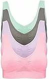 Pretty Seamless BH ohne Bügel Nahtloser Sport BH im 4er Pack für Sport Freizeit und Beruf