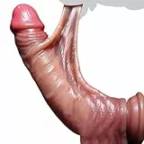 GKLWEJ Realistischer Dildo mit Starkem Saugnapf, 21.5cm Zwei Layer Silikon Dildo, Sexspielzeug Dildo, Diloschwanz Für Frauen, Sex Spielzeug für die männer, Fleischfarbe