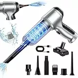 NVKHG Handstaubsauger Akku, 12000Pa Typ-C Aufladbar Tragbar Leicht Mini Staubsauger, 3 in 1 Autostaubsauger mit Bürstenloser Motor Mini Staubsauger für den Auto, Haus, Küche, Tierhaare