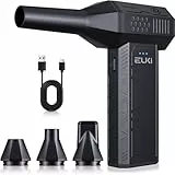 EUKI Elektrisches Staubgebläse, 3-Gang 130.000 U/min Druckluft, 5000mAh Akku, USB-C Schnellladung, Compressed Air Duster, für Computer, Tastatur, Outdoor, Haus und Auto