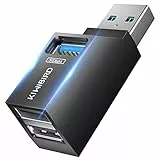 KiWiBiRD Mini USB-Hub mit Mehreren USB-Anschlüssen Splitter Erweiterung Adapter (1x USB 3.0, 2X USB2.0) für Laptop MacBook Desktop-PC kompatibel mit Flash-Laufwerk Drucker Tastatur Mäuse Headset
