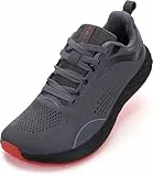 WHITIN Laufschuhe Herren Sportschuhe Weite Schuhe Zero Drop Sneaker Breite Zehenbox Turnschuhe Trainers Straßenlaufschuhe Hallenschuhe Runningschuhe Grau 44 EU