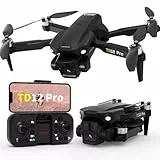 Toladrone Drohne mit 4K-Kamera, Drohnen für Erwachsene, Windwiderstand der Stufe 3, Bürstenloser Motor, 90° Elektrisch Verstellbar, Faltbarer RC-Quadcopter für Anfänger, TD12Pro