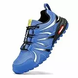 VENROXX Traillaufschuhe Herren Wanderschuhe Leicht Trekkingschuhe Atmungsaktiv & rutschfeste Laufschuhe Outdoor Sportschuhe Gr.39-48, Blau, 44
