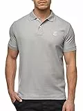 Indicode Herren Wadim Poloshirt aus Baumwolle | Herrenpoloshirt Polokragen Baumwollshirt Lt Grey, XL