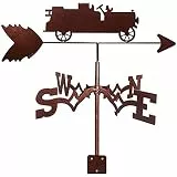 TAXXII Wetterfahne, Wetterfahne, Kunstdekor, Sprühfarbe, Windrichtungsanzeiger, Messinstrument aus Eisen für den Außenbereich, Dachdekoration, einfach zu montieren (Farbe: Rennwagen) (AUT