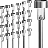 GIGALUMI Solarlampen für außen, Solarleuchten für Garten, 24 Stück, wasserdichte Solar Gartenleuchten für außen Garten, Balkon, Terrasse, Rasen, Wege (Warmweiß)