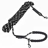 Loutep Wasserdichtes Biothane Long Line Hundetrainingsseil Extra Starkes Indoor House Long Line Training Hundeseil 3.0 m 4.9 m 9.1 m 15.2 m 30.5 m Gummiseil für große mittelgroße kleine Welpen
