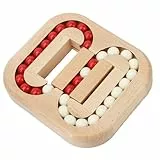 Holz Zauberbohnen Fidget Puzzle Spielzeug für Kinder & Erwachsene – Drehbares Geschicklichkeitsspiel gegen Stress & zur Konzentrationsförderung – Handliches Logikspiel