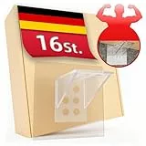DEKAZIA® 16 Regalbodenträger selbstklebend | Regalbodenhalter selbstklebend Regalboden Halterung Regalbefestigung ohne Bohren Schrankboden Halter Regalbrett Bodenträger für Einlegeboden