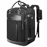Taygeer Rucksack Handgepäck Flugzeug 45x36x20 mit Zahlenschlos & Schuhfach, Erweiterbar Reiserucksack Kompatibel mit Easyjet Handgepäck 45x36x20, 15.6 Zoll Laptop Rucksack, Schwarz
