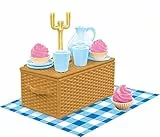 CRAZE Bibi und Tina Picnic Set - Reiterhof Zubehör Box für Pferdefiguren , Picknick Kinder Spielset , Pferde Mädchen Geschenk ab 3 Jahre 30615
