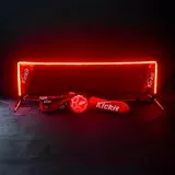 Kickit Original Inferno LED-Fußball-Tennisspiel, tragbar, 1,8 x 6,5 m, Netz und Ball, Rot