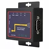 VBESTLIFE Serieller Server, RJ45 zu RS232 Single Serial Server Plug-in RS-232/485/422 zu TCP/IP-Konverter(EU-Stecker)