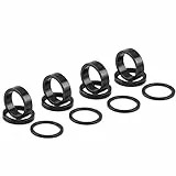 Azarxis Lenkkopferweiterung, Bike Headset Spacer 12 Stücke Distanzring für MTB Rennrad Stem (Schwarz - 12 Stück)