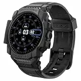Spigen Rugged Armor Pro Hülle mit Armband Kompatibel mit Google Pixel Watch 3 45mm (2024) - Matt Schwarz