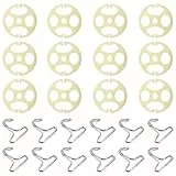 24 Stück Autositzbezug-Installationshaken,Stabile Autositzbezug-Halter-Clips,Auto-Sitzkissen-Befestigungshaken,12 Spannfutter für Autositzbezüge &12 Metallhaken,Sitzbezüge Zubehör Autositz (Beige)