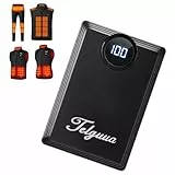 Telguua Powerbank Akkupack für beheizbare Weste, 12000mAh 5V/2A Rechargeable Tragbare LED-Anzeige Ersatzteil für heizweste,heizJacke,heizHose Wiederaufladbare Battery Pack Ersatz