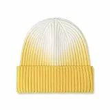 LumiSyne Strickmütze Für Damen Herren Beanie Mütze Mit Bündchen Personalisierte Tie-Dye Farbverlauf Winter Mütze Stretchy Weiche Warme Beanie Hut Für Outdoor Sport Hip Hop Mode Straßenfotografie
