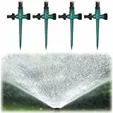 4 Stück Garten Sprinkler - Rasensprenger 360° Drehbarer Gartensprenger Garten Sprinkler, Wassersprenger Einstellbar Automatische Bewässerungssystem für Rasen Pflanzen Gemüse Blumen Pastorale