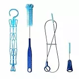 TANNOZHE Trinkblasen-Reinigungsbürsten-Set,Wasserblasen-Reinigungsset,4-in-1,kleine Bürste für Beißventil,große Bürste für Blasen und Faltbarer Aufhänger zum Trocknen