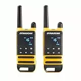 PMR Dynascan P19 tragbarer Radiosender, 446 MHz, 0,5 W, 16 Kanäle, IP54, 2er-Set
