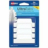 AVERY Zweckform Art. 74789 Haftstreifen transparent/weiß (24 Haftnotizen, 63,5x25,4mm, beschreibbare Index Tabs Folie, ablösbare Klebezettel, Page Marker, Sticky Notes, Klebemarkierungen)