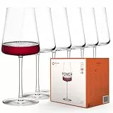Stölzle Lausitz Rotweingläser Power 6er-Set 520ml – Hochwertige Weingläser für kräftige Rotweine – Moderne Rotweinkelche mit eckiger Form für maximale Geschmacksentfaltung – Spülmaschinen- & Stoßfest