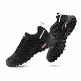 Hitmars Trailrunning Schuhe Männer Damen Trail Running Schuhe Herren Traillaufschuhe Trekkingschuhe Wanderschuhe Laufschuhe Unisex Schwarz EU 43