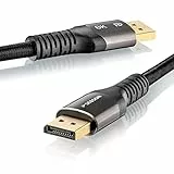 SEBSON DisplayPort Kabel 5m - DP 1.4 Male/Male, 8K/60Hz 4K/144Hz 2K/240Hz - DisplayPort auf DisplayPort für Monitor, Bildschirm, PC, Gaming