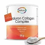 Naturz Hyaluron Collagen Pulver - Hydrolysiertes Kollagen mit Hyaluronsäure & Vitamin C hochdosiert – Kollagen Komplex für Haut, Haare & Nägel - Laborgeprüft - 150 g
