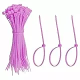 YELARXI Kabelbinder aus Kunststoff, selbstsichernd, 10,2 cm, passend für Zuhause, Garten, Büro, Werkstatt, Reisen – (100 Stück, Rosa)