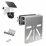 Dachrinnenhalterung aus Edelstahl für Eufy Security SoloCam S340 E30 Solarpanel Sicherheitskamera Wetterfest Verstellbar Überwachungskameras Bohrfreie Installation Kompatibel mit 1/4' Schraube Kamera