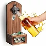 Goldmiky Hölzerne Flaschenöffner zur Wandmontage, Vintage-Holz-Flaschenöffner für Bar, Küche, Terrasse,Wand Flaschenöffner Flasche Öffner Bar Bier, Geschenk für Männer und Bierliebhaber