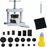 fuzhik Uhrmacher Werkzeug Set, Uhr Presse Set mit 18 Matrizen, Uhren Reparatur Werkzeug, Gehäuseschließer für Batteriewechsel, Uhrendeckelpresse für Runde Zifferblätter