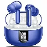 AOVOCE Bluetooth Kopfhörer,In Ear Kopfhörer Kabellose Bluetooth 5.3 mit 42H Tiefer Bass,Sportkopfhörer mit 4 Mikrofonen,Wasserdicht Kopfhörer mit ENC Lärmreduzierung,LED Anzeige,USB-C,Blau